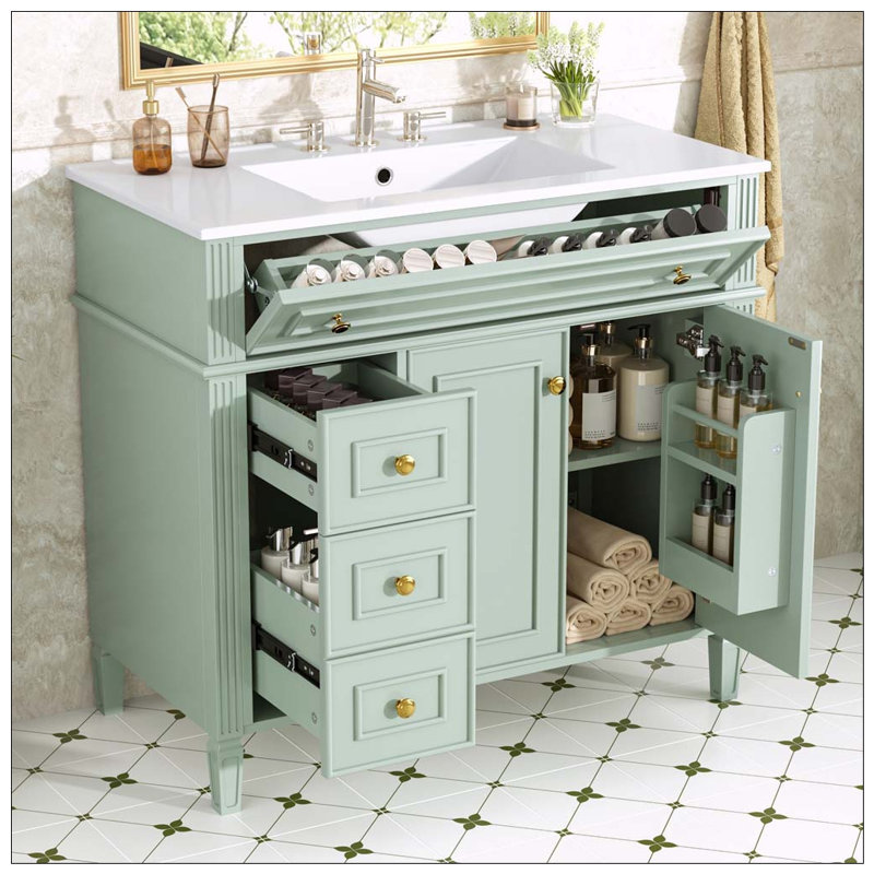 Meuble-lavabo 36 po avec lavabo, Green