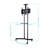 Aivils Black Adjustability Multi Screen Floor Stand Mount for Greater Than 50" with Shelving, Holds up to 50 kg.