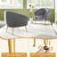 Fauteuil demi-tonneau H 29 po avec pieds en métal, fauteuil moderne-1031768243