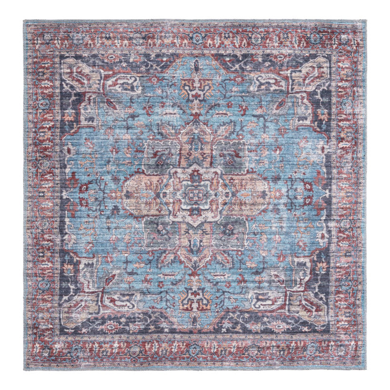 Heffington Oriental Indoor Rug, Square 5'3" x 5'3"