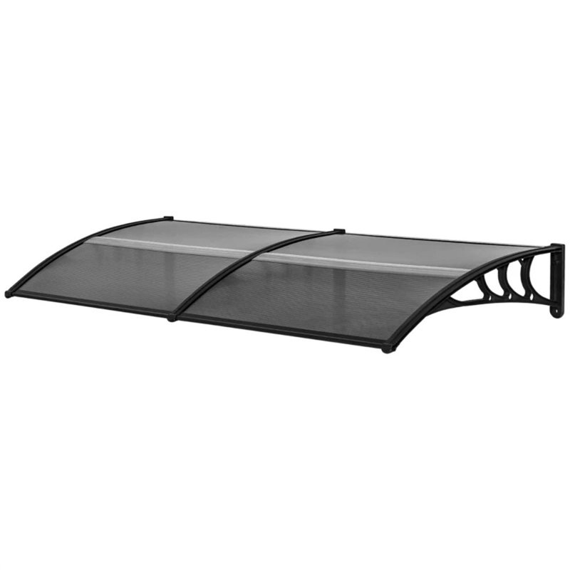 Outsunny Front Door Canopy Outdoor Awning Rain Shelter 196 x 75cm, Black