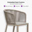 Chaises de bar en osier de 2 tabourets de hauteur avec 2 coussins intégrés-1074607956