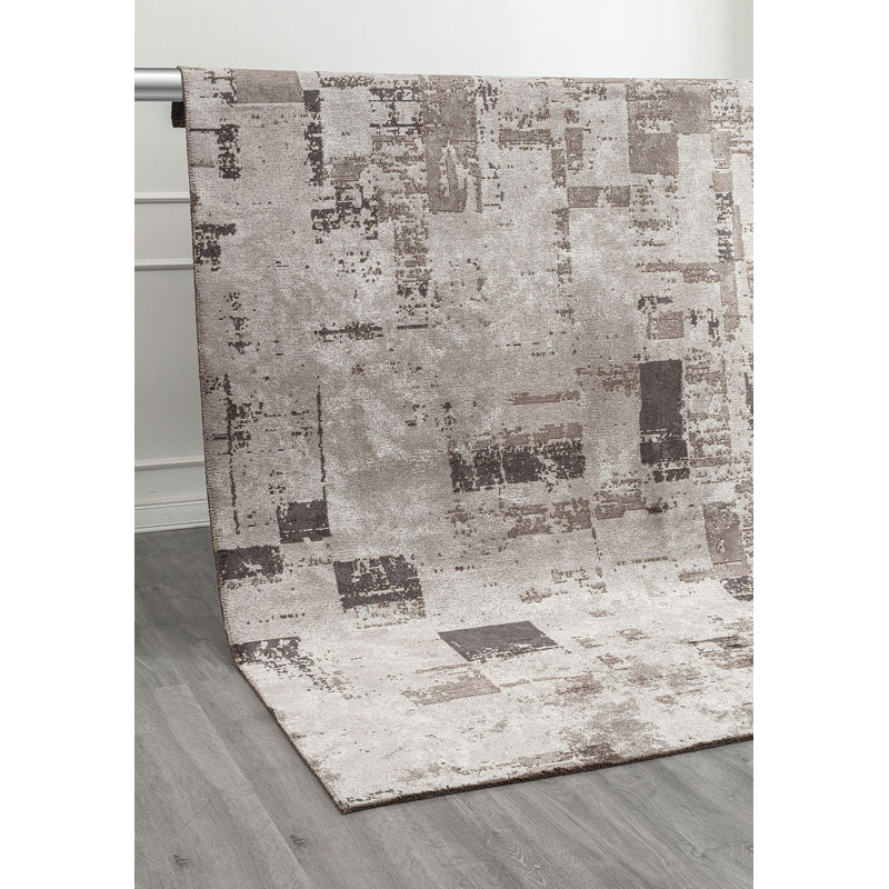 Regolo Abstract Hand Loom Indoor / Outdoor Area Rug, Rectangle 5'3" x 7'6"