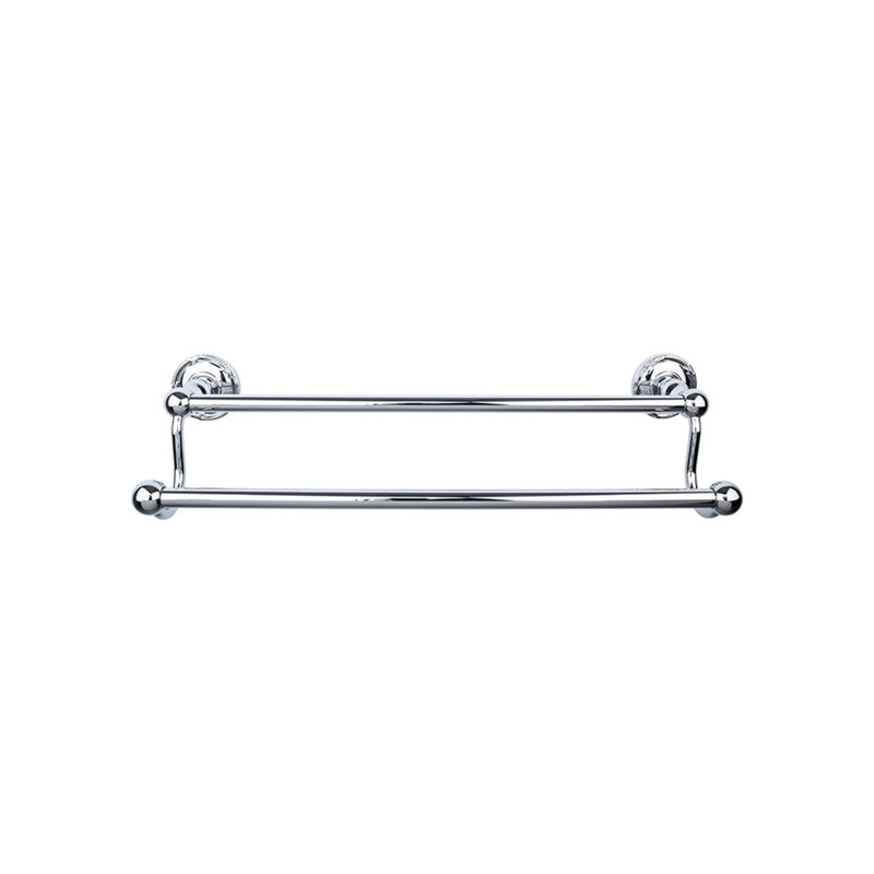 Edwardian Bath Double 32 1/2" Wall Mounted  Towel Bar, Polished Chrome