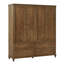 Armoire traditionnelle en bois massif à 4 portes avec tiroirs Atkinson-133246872