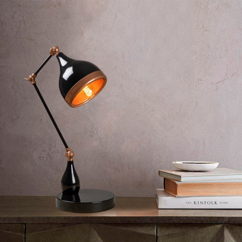 Lampe de bureau noire 20,08 po Julius