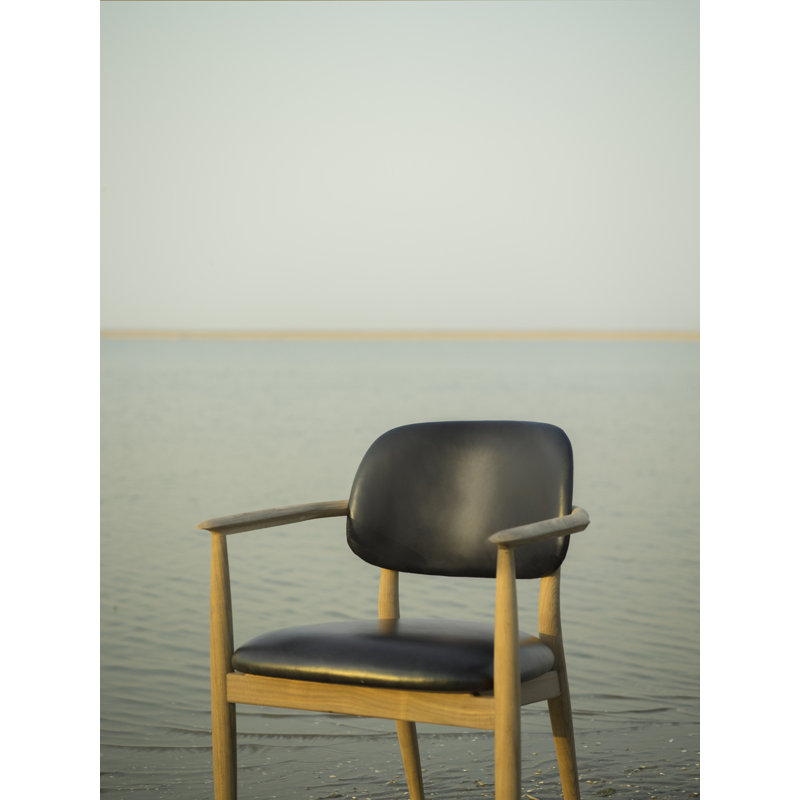 Slow Arm Chair, Black Oak, Omega Ice