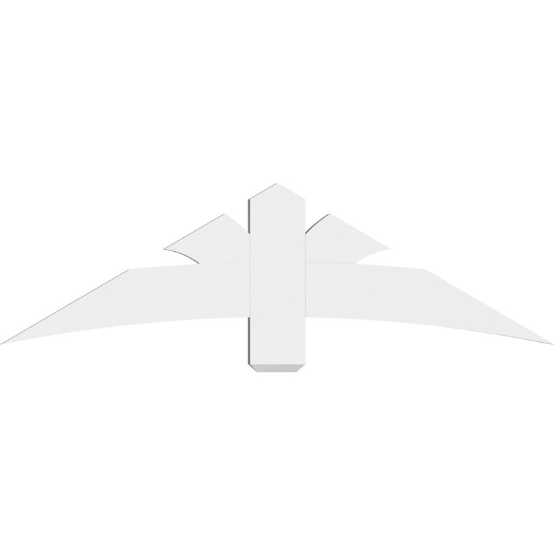 Davenport Architectural Grade Gable Bracket, 17.5" H x 60" W (Pitch: 7/12), 2" D x 6" F, PVC