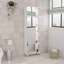 Armoire à linge miroir Urano, quatre tablettes intérieures, cinq tablettes extérieures - blanc-274274062