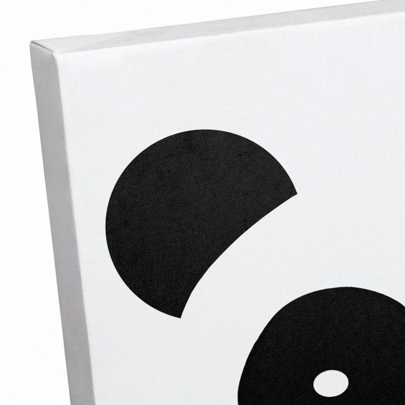 « panda visage », art ami Marko, Toile tendue, H 12 po x l 12 po x P 1,25 po