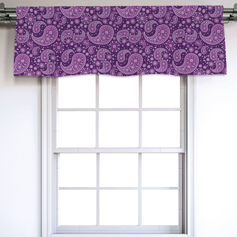 Sateen Paisley Ruffled Window Valance