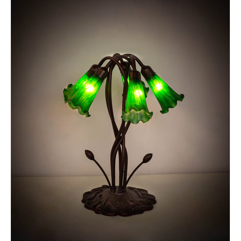 Tiffany Table Lamp, Green, Rocker