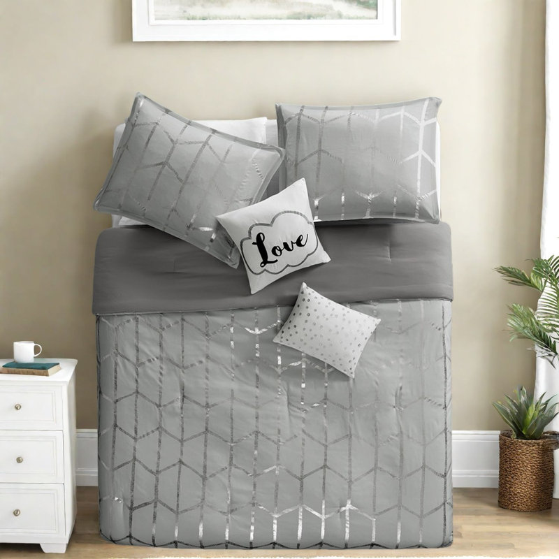 Ensembles de literie en microfibre douce pour grand lit, style métallique moderne pour la maison