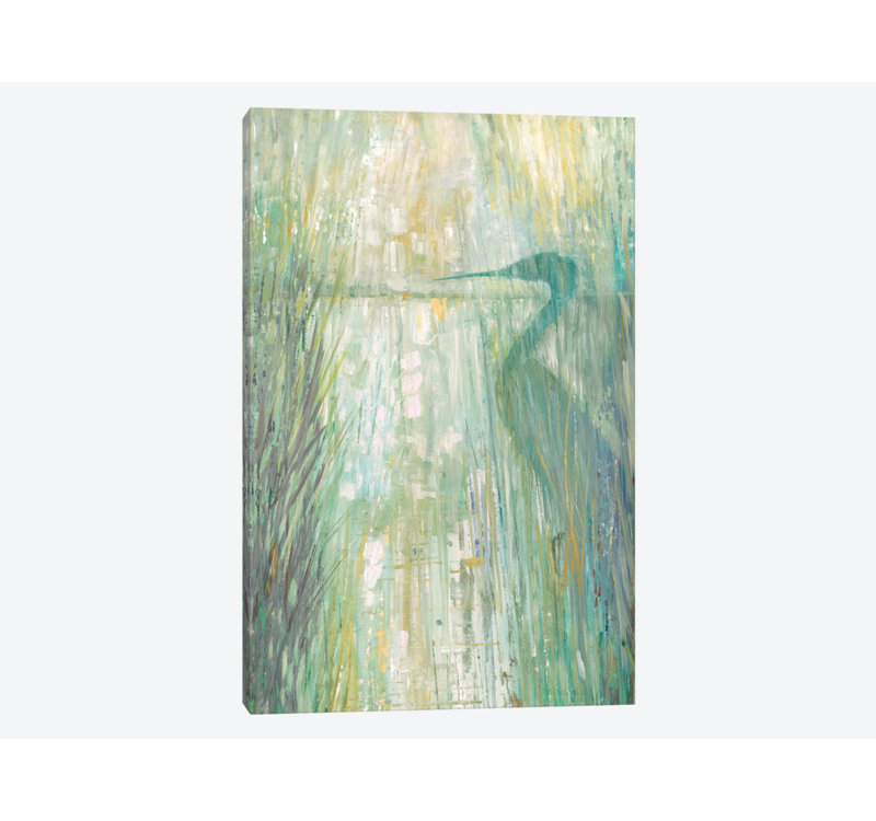 «Morning Egret II» par Ruane Manning, reproduction d'art sur toile tendue, H 12 po x l 8 po x P 0,75 po, Toile tendue