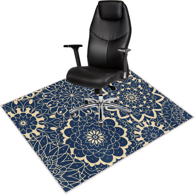 Non-Slip Office Chair Mat 120x90cm, Printed Floor Protector for Hard Floors, Easy to Clean