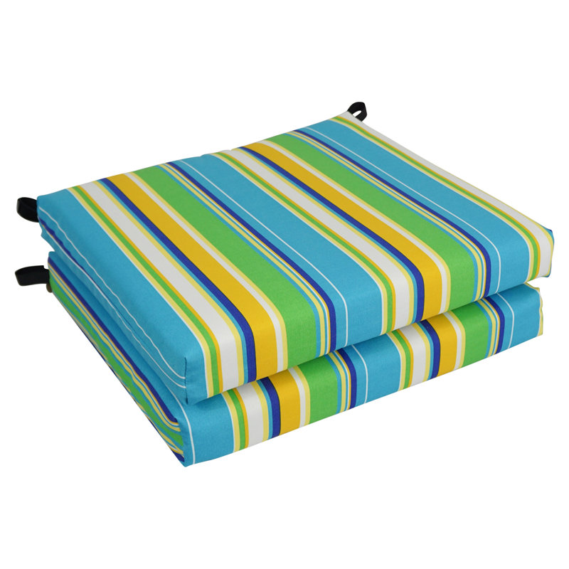 Indoor/Outdoor Adirondack Chair Cushion, 3" H x 20" W x 19" D, Red/Blue