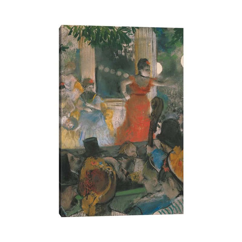 Cafe Concert At Les Ambassadeurs, 1876-77 by Edgar Degas - Wrapped Canvas Painting, 66.04 cm H x 45.72 cm W x 1.91 cm D