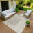 Machine Washable Indoor/Outdoor Hovey ACN2270 Stripes Rug-947082759