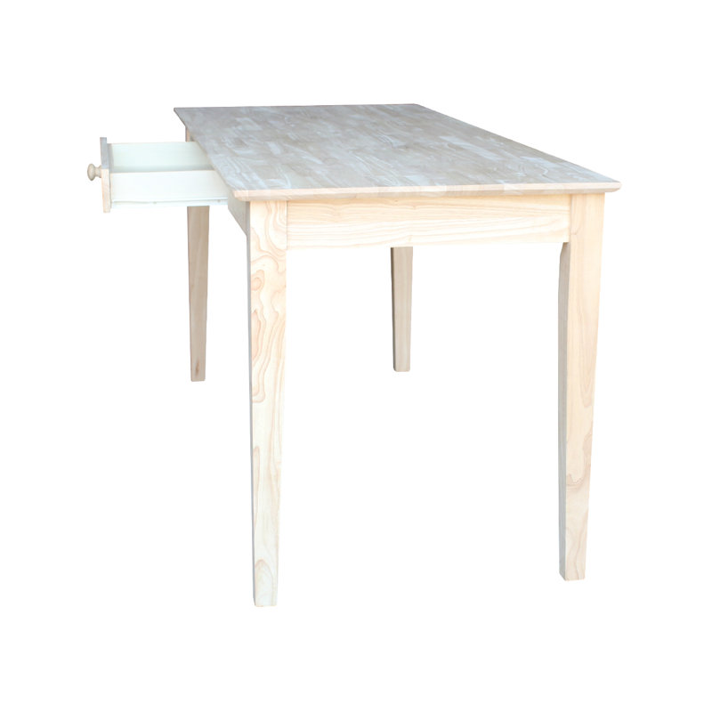 Leadington Solid Wood Writing Desk, 30" H x 60" W x 26" D, Unfinished/ Ready to Finish