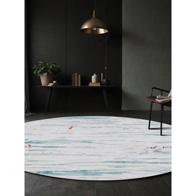 Tapis bleu lavable à la machine