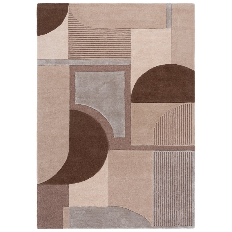 Fifth Avenue Hand Tufted Viscose,Wool, Cotton Geometric Indoor Rug, Rectangle 5' x 8'