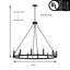 Beck 12 - Light Living Room Steel Dimmable Candle Style Wagon Wheel Chandelier UL Certified-367765088