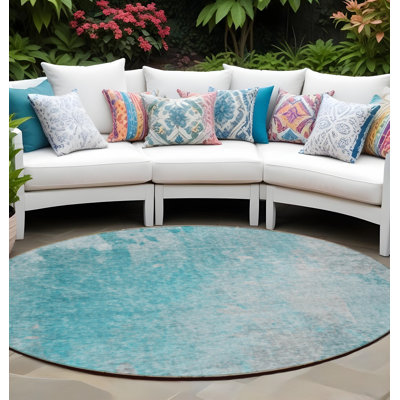 Tapis extérieur rond 8 pi