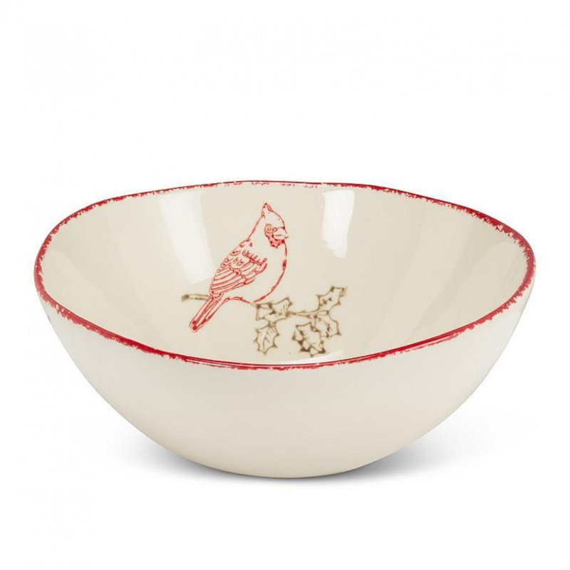 Cardinal Stamp Large Bowl
