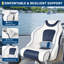 Fauteuil de capitaine imperméable bleu et blanc