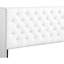 Élégant lit tapissier transitionnel blanc - H 50 po x l 66 po x P 86 po, tête de lit pour plus de facilité, rembourrage en mousse, matériau en polyuréthane, assemblage simple, tête de lit à long terme, rembourrage, assemblage principal requis, fabrication