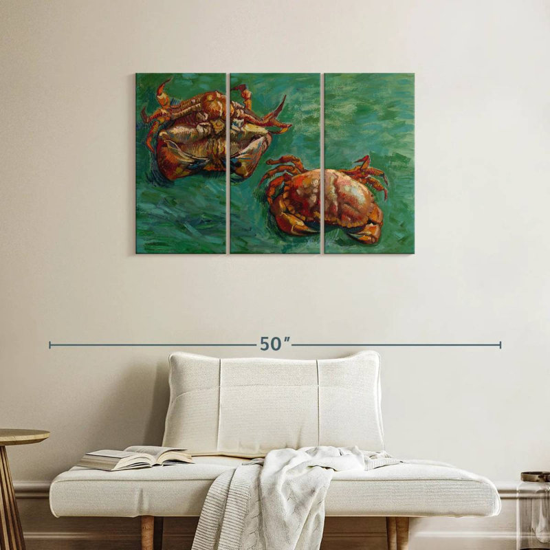 Deux crabes Brampt, H 24 po x l 38 po