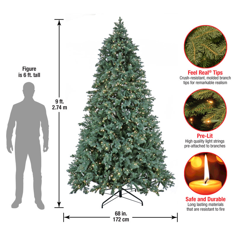 9 Ft. Powerconnect Wellesley Fir Tree With LED Lights