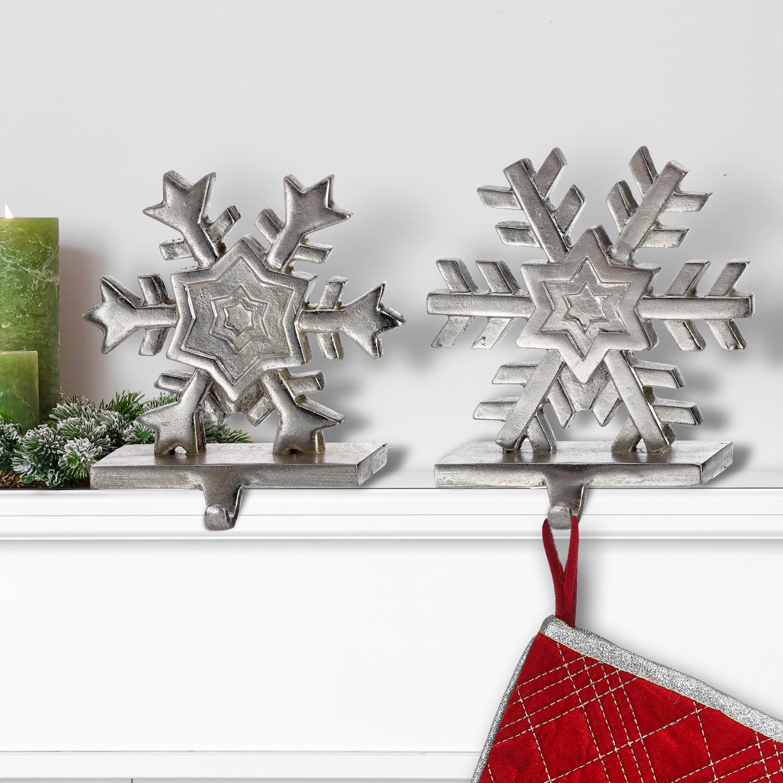 Resin Snowflake Stocking Holder