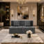  Chaise sans accoudoirs modulaire 35 po en chenille moderne, sans accoudoirs, siège d'appoint en mousse à compression et siège simple sans assemblage-860401618