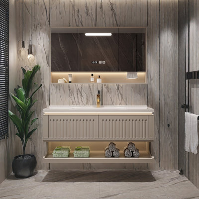 Armoire de salle de bain légère et luxueuse