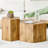 Modern Minimalist Set Of Two Hexagonal Wood-Grain MDF Coffee Tables.Modern MDF Coffee Table, With Complex Texture Patterns, Style And Texture Coffee Table To Redefine Your Interior Decoration.