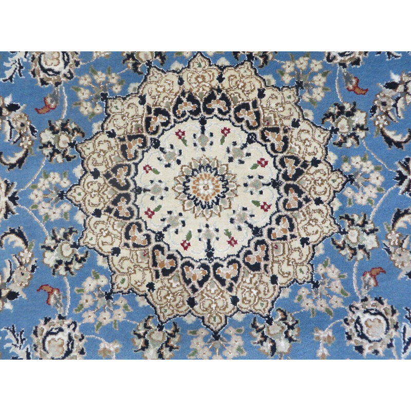 Asoghig One-of-a-Kind 4'9" X 6'10" Wool Area Rug in Light Blue