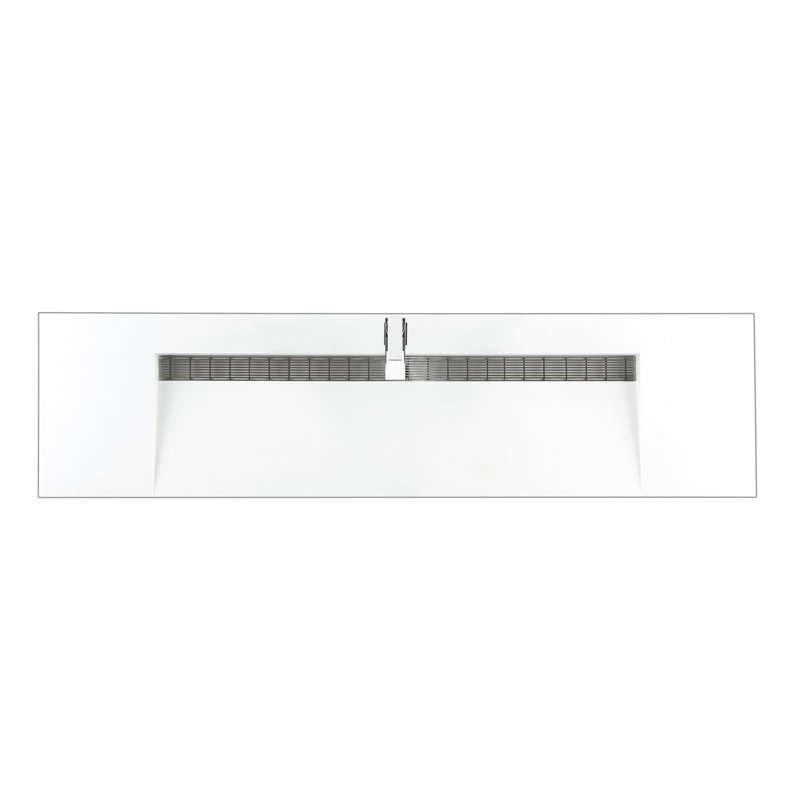 Linear 72'' W  Single Vanity, Glossy White, Mid-Century Walnut