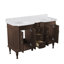 Meuble-lavabo double 54 po avec comptoir en marbre et lavabo en céramique-1140982718