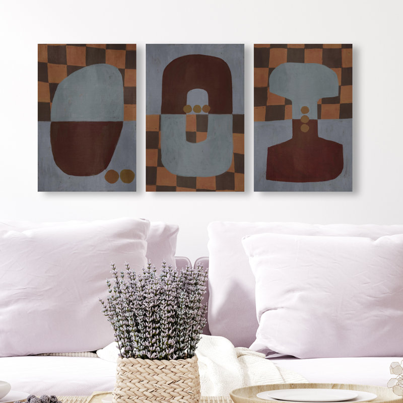 Checkered Dominos Set Set by Oliver Gal, 15" H x 10" W, Gallery Wrapped