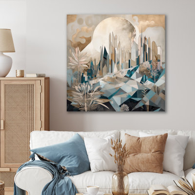 Gold And White Geometric Harmony II " Gold And White Geometric Harmony II "