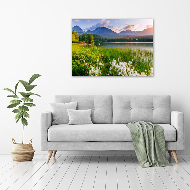 Lake In The Mountains - No Frame Print on Glass