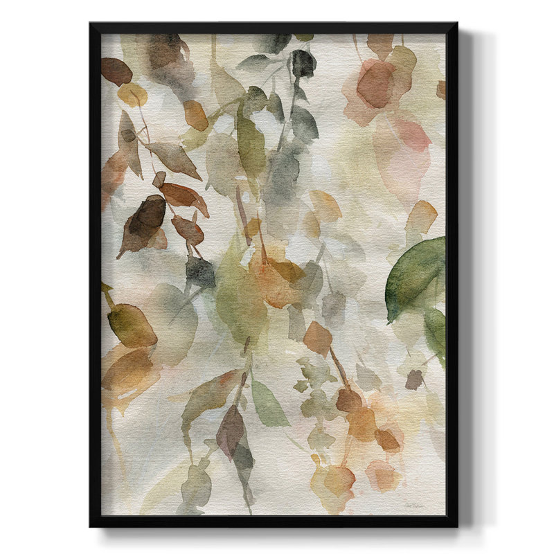 " Neutral Spring II ", Black Framed Canvas, No Mat
