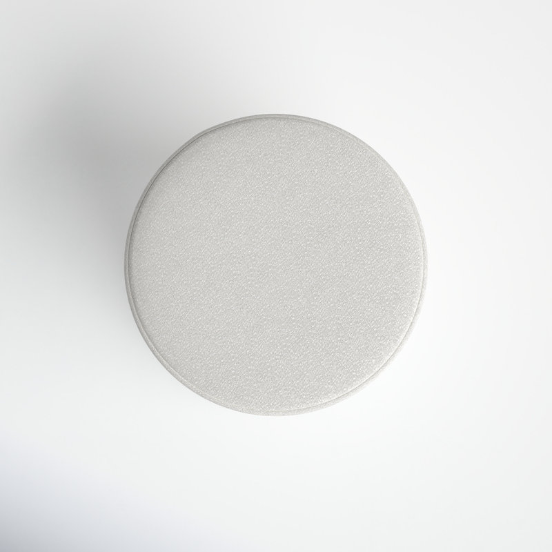 Epaulette Upholstered Ottoman, Classic Ivory Boucle