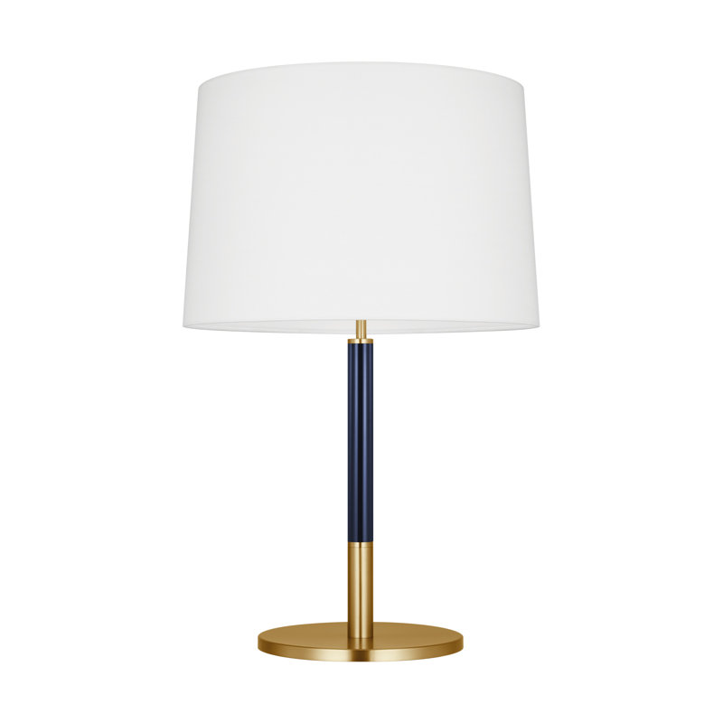 Lampe de table Malena Emilia, Laiton bruni marine