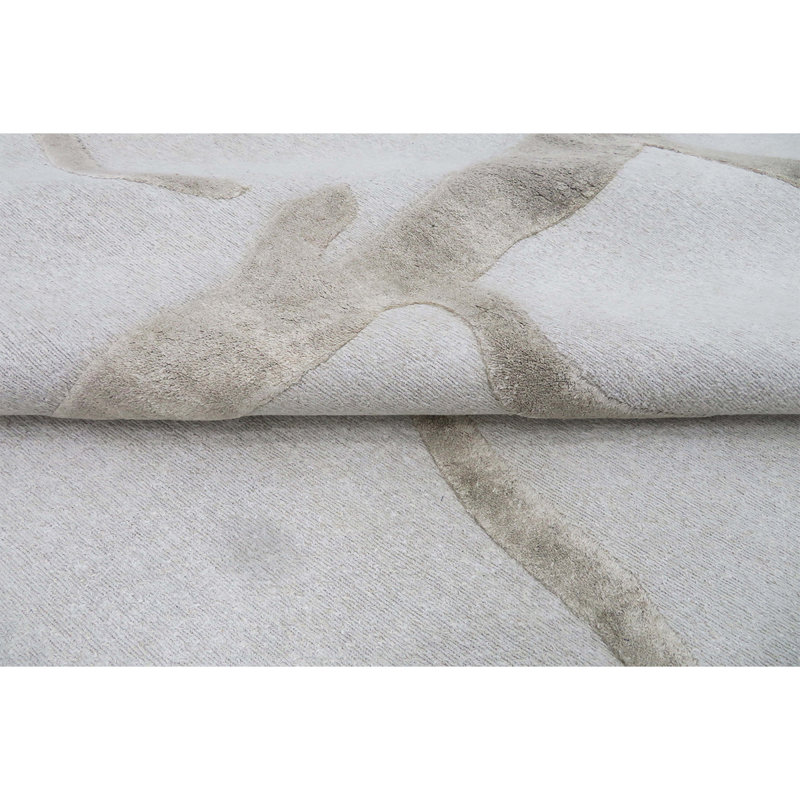 Linen Abstract Area Rug, Rectangle 6' x 9'