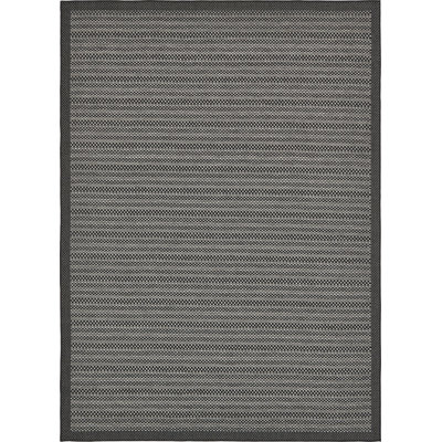 Tapis intérieur / extérieur gris rayé