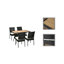 Ensemble de salle à manger en rotin 5 pièces Wildon Home®, table de salle à manger en osier et 4 chaises avec plateau WPC et sièges rembourrés, crème