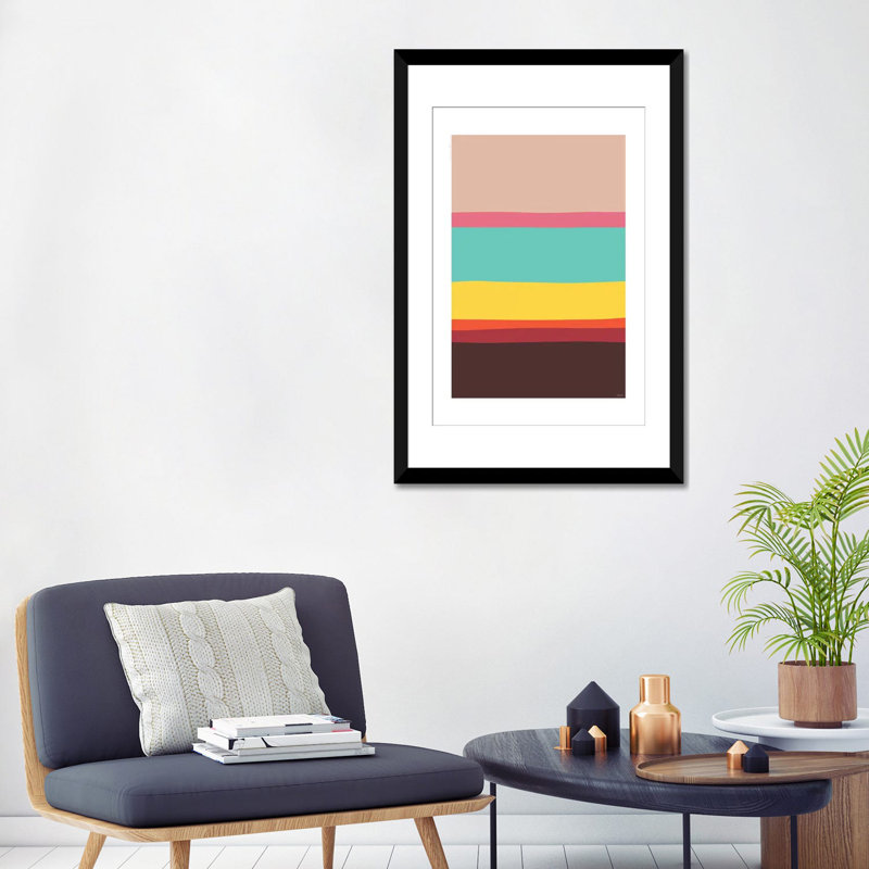 « modern abstract v », impression sur toile, H 24 po x l 16 po x P 1 po, Papier d'art encadré noir, Blanc