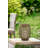  Brown Faux Rattan Lantern With White LED Candle And Timer Function-1733986317